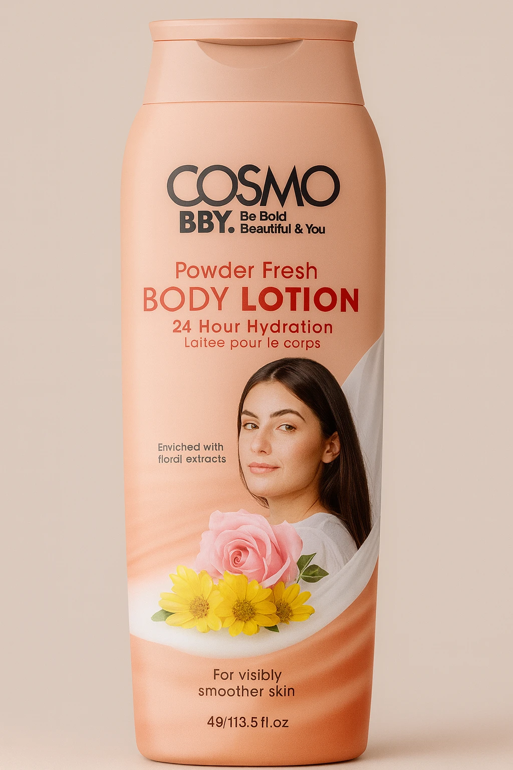 لوشن الجسم من كوزمو بيبي برائحة البودرة المنعشة