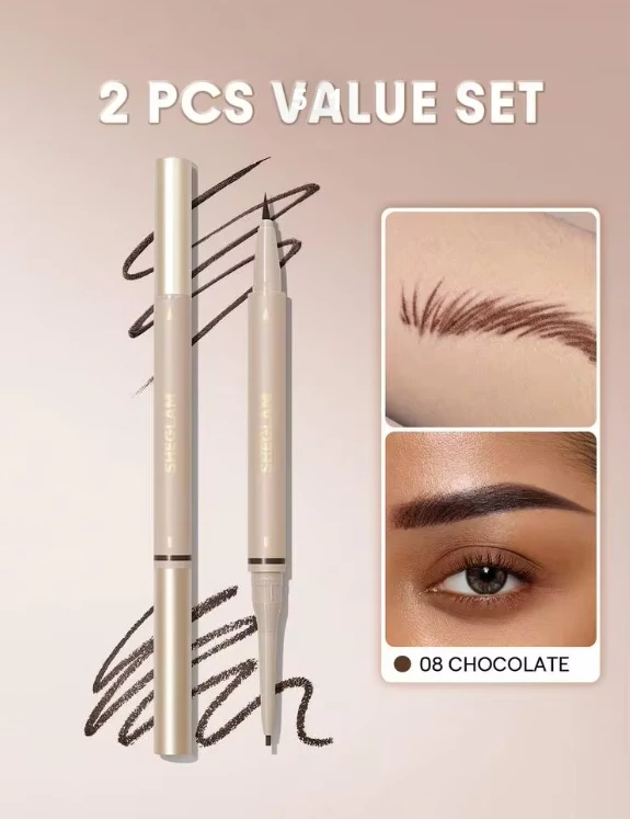 SHEGLAM [2 Pcs] Brows On Demand طقم قلم حواجب 2 في 1
